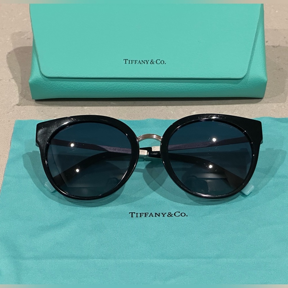 Tiffany Polarized Sunglasses Black Blue Gradient